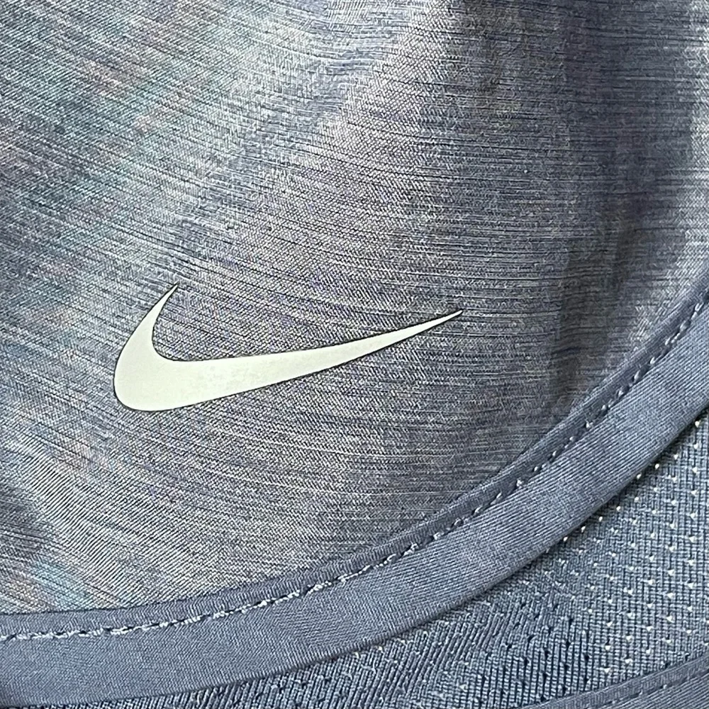 Nike Women's Grey blue Tempo 3” Inseam Running Shorts (obsidian heather) - small